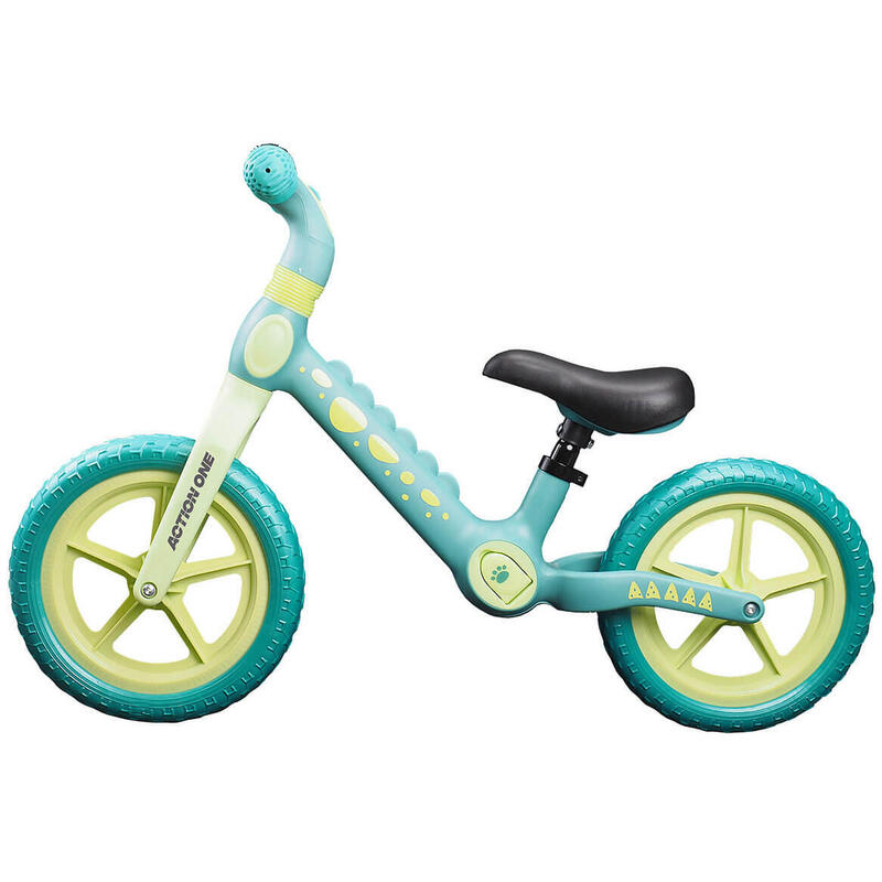 Bicicleta fara pedale pentru copii 2-5 ani Spiky, 12 inch, verde