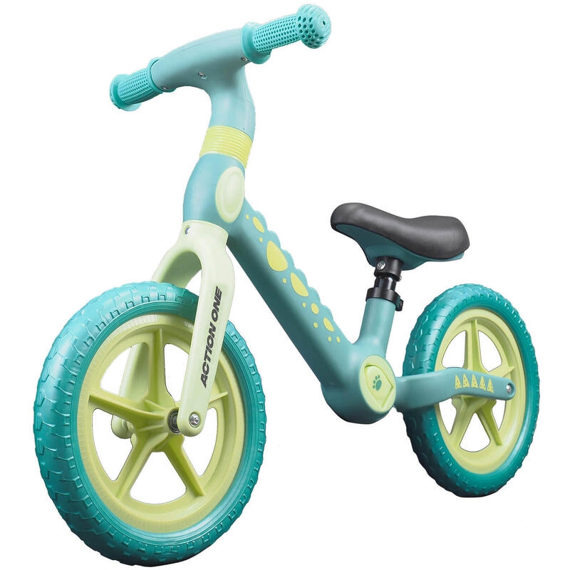 Bicicleta fara pedale pentru copii 2-5 ani Spiky, 12 inch, verde