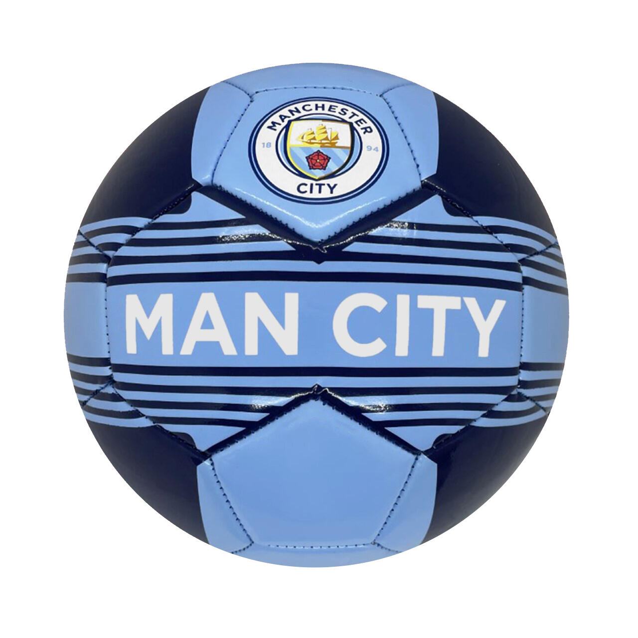 Manchester City Football Size 4 Crest Blue OFFICIAL Gift 1/2