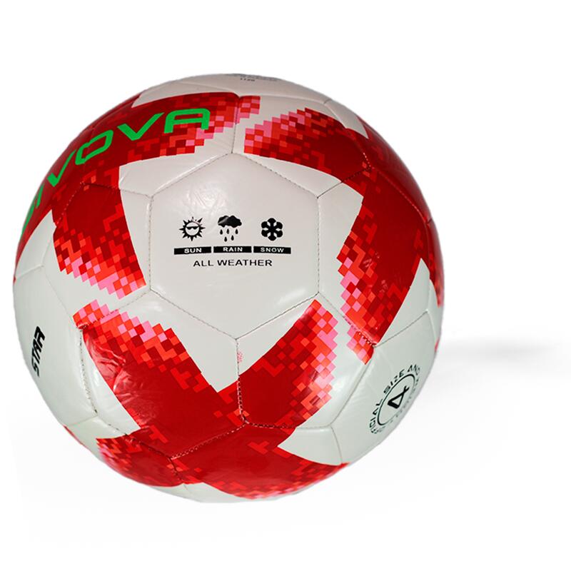 Balón Fútbol Academy Star Blanco/Rojo Pu