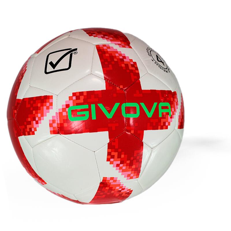 Bola de Futebol Academy Star Branco/Vermelho em PU (Poliuretano)