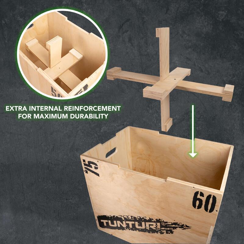 Caja de madera Tunturi Pliometría 40/50/60cm