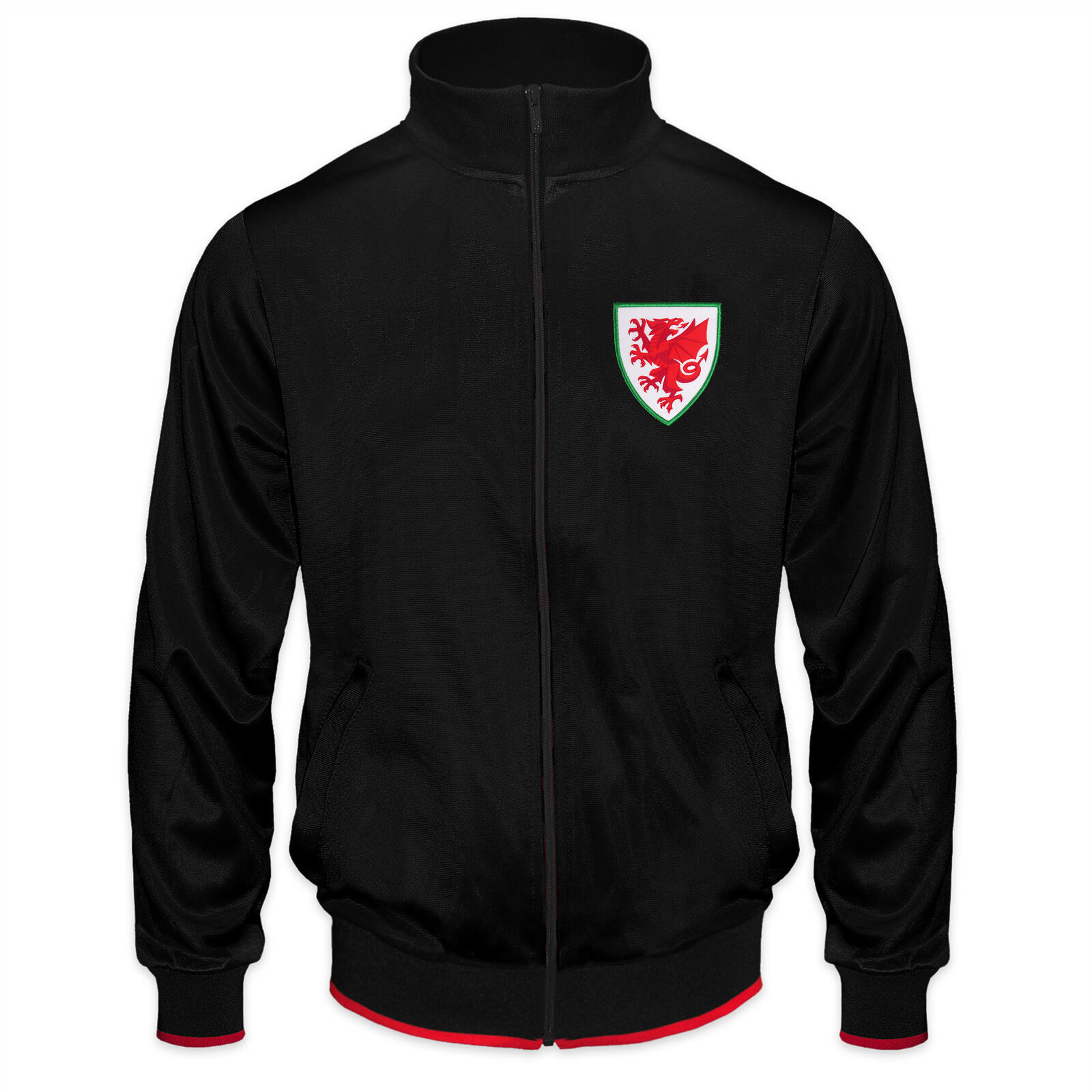 FA WALES Wales Cymru Mens Jacket Track Top Retro FAW OFFICIAL Football Gift