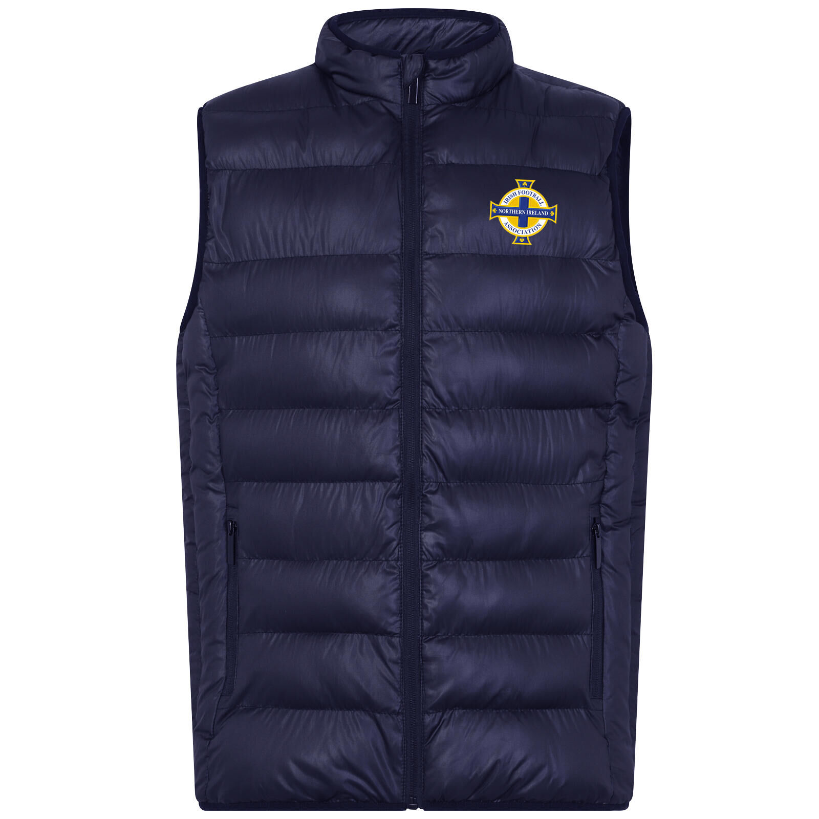 IRISH FOOTBALL ASSOCIATION Northern Ireland Mens Gilet Jacket Body Warmer Padded OFFICIAL Football Gift