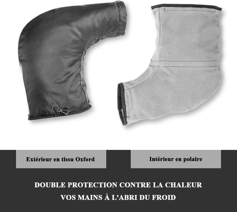 Manchons de Guidon Hiver Coupe-vent Imperméable Réfléchissant VTT Vélo 5/7