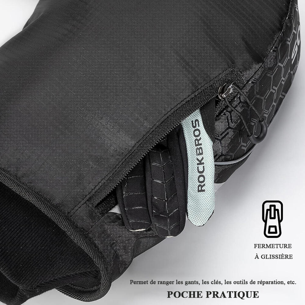 Manchons de Guidon Hiver Coupe-vent Imperméable Réfléchissant VTT Vélo 6/7