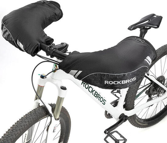 Manchons de Guidon Hiver Coupe-vent Imperméable Réfléchissant VTT Vélo
