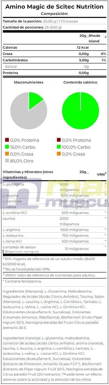 Amino Magic - 500 g Orange Scitec Nutrition 4/4