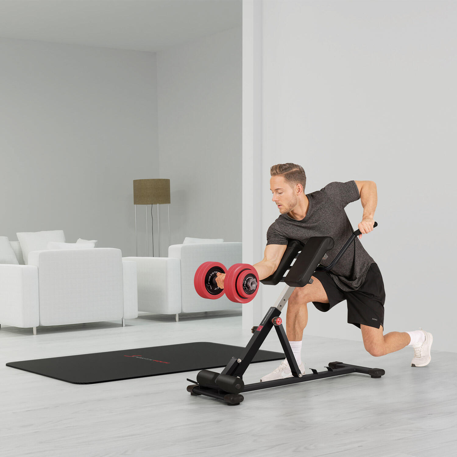 Sportstech BRT150 rugtrainer - buiktrainer - hometrainer - dipbar 3/6