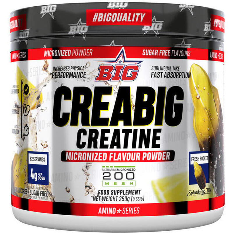 Creabig creatine 200 mesh - 250g Foguete fresco da BIG Exclusivo Online      28,40€  Preço por quantidade 113,60€kg BIG Creabig creatine 200 mesh - 250g Foguete fresco da BIGVendido e expedido por: Masmusculo    