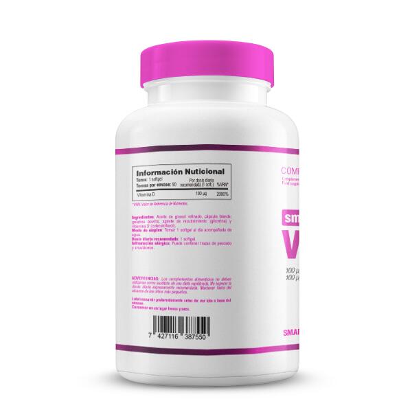 Vitamina D - 90 Softgels de Smart Supplements