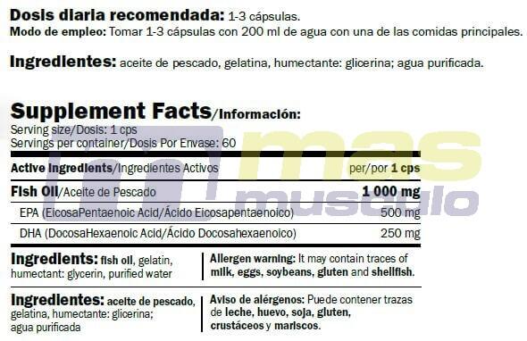 Fish oil omega 3 power - 60 softgels de AmiXpro® series 4/4