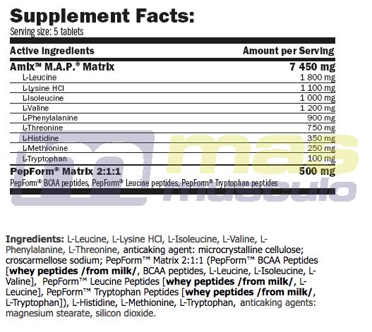 M.a.p. Muscle Amino Power - 375 tablets de AmiXpro® series 5/5