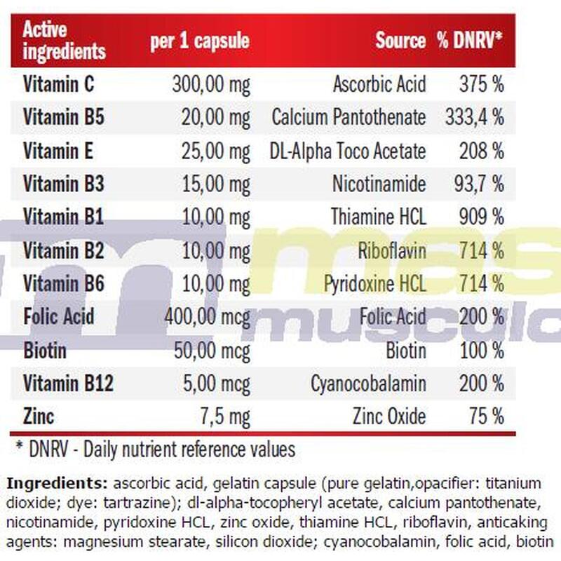 Amix B-Complex 90 tabs + vitamin, Suplemento Vitamínico