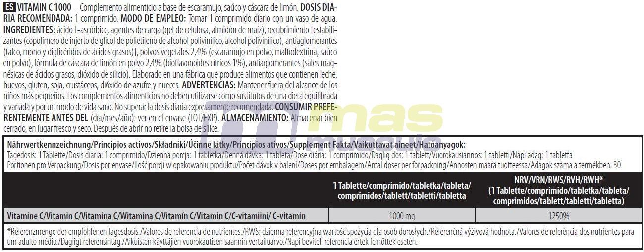 Vitamine C 1000 - 30 tabletten Biotech USA 5/5