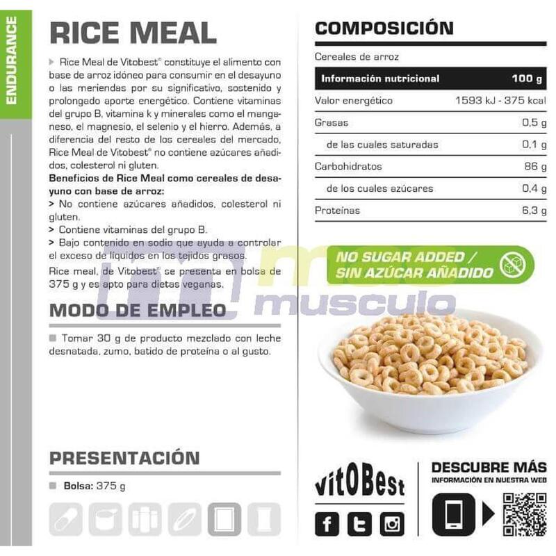 Fit Food Rice Meal 375 Gr  - Vitobest