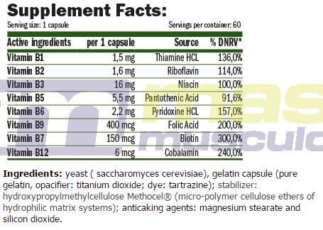 Amix GreenDay B-Complex Life-Forte+ 60 caps Lalmin® B-complex Vitamins 4/4