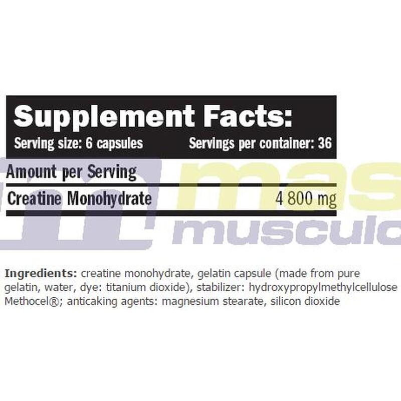 Creatina Monohidrato Micronizada - 220 Cápsulas de Amix Nutrition