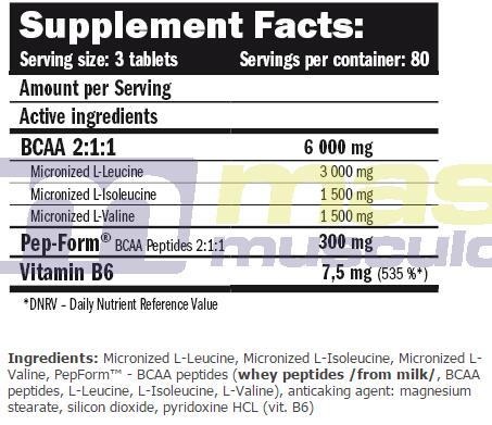 Amix MuscleCore BCAA 2000 240 tabs 3/3
