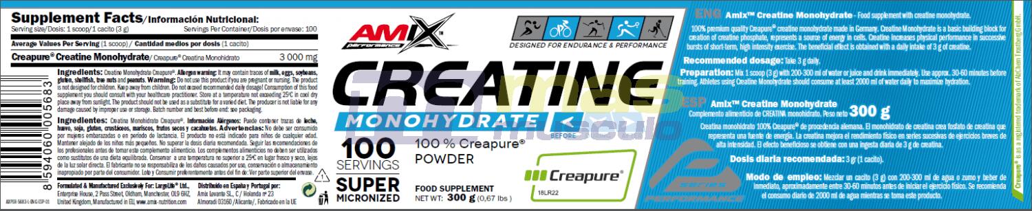 Monohydrate de Créatine - 300g de Amix Nutrition 5/5