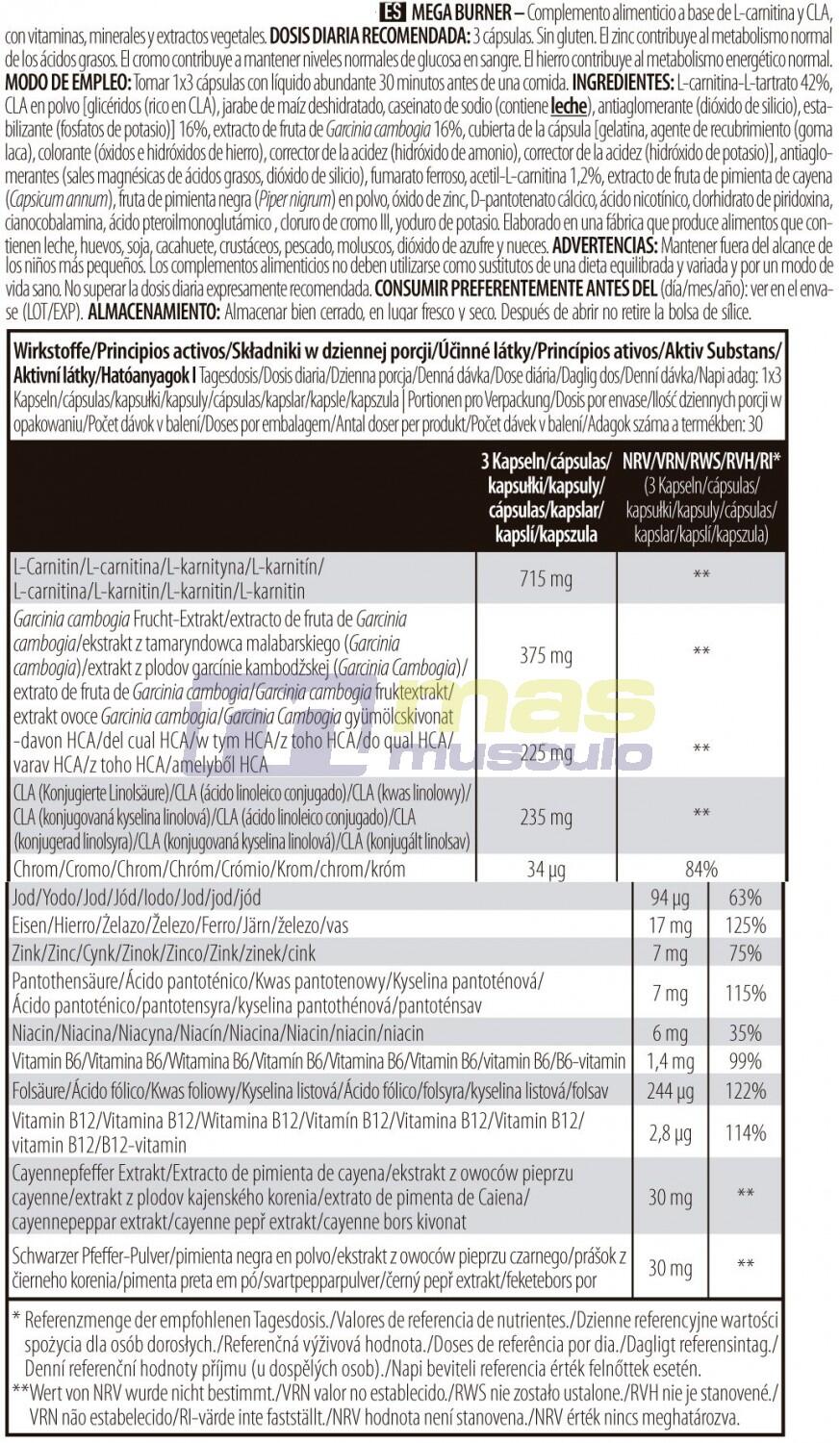 Mega Fat Burner - 90 Tabletas de Biotech USA 6/6