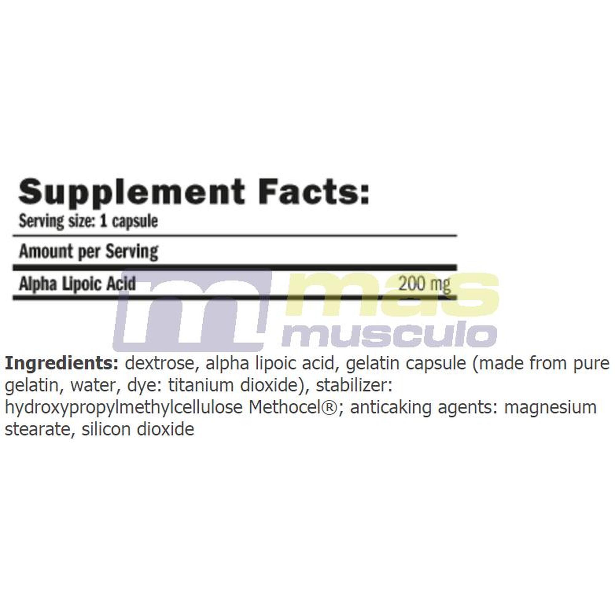 Amix ALA Ácido Alfa Lipóico 60 Caps / Antioxidante Natural