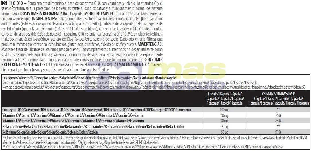H2o Q10 - 60 capsules Biotech USA 6/6