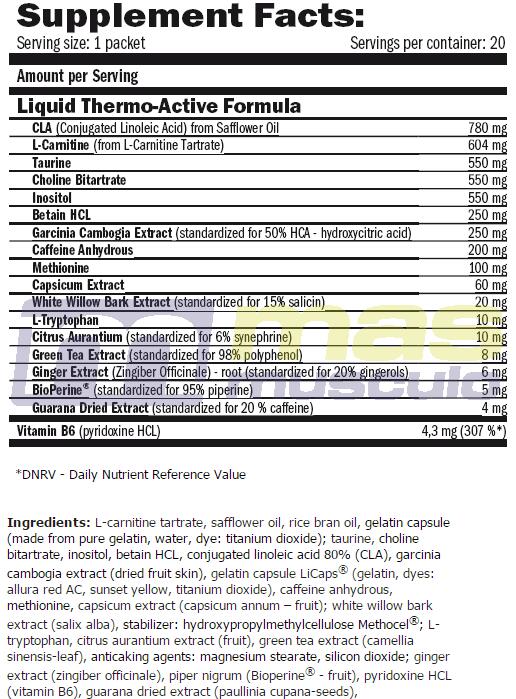 Lipolean men-cut - 20 packets de Amix Muscle Core 4/4