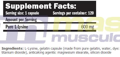 Lysine 600mg - 120 capsules de Amix Nutrition 3/3