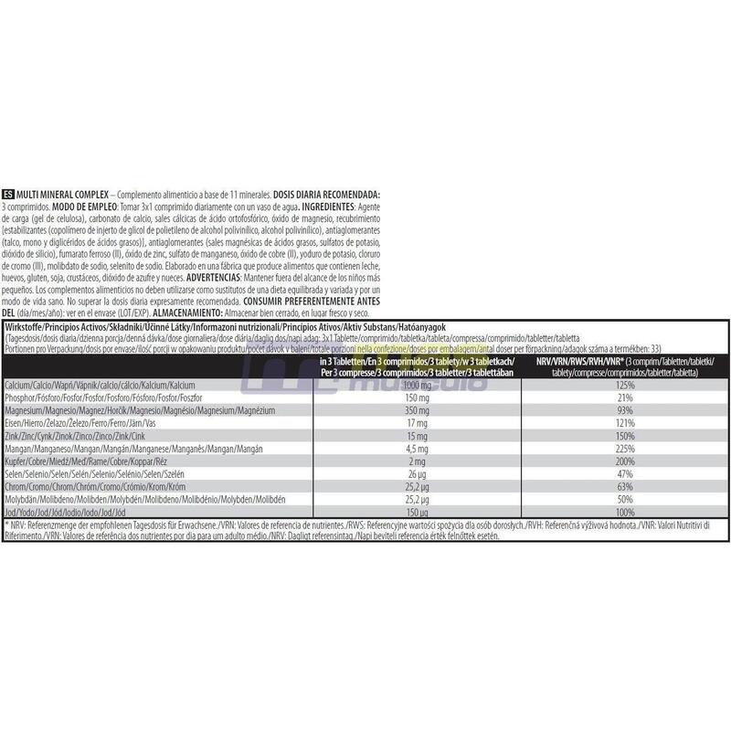 BioTechUSA Multi Mineral Complex 100 Tabletas