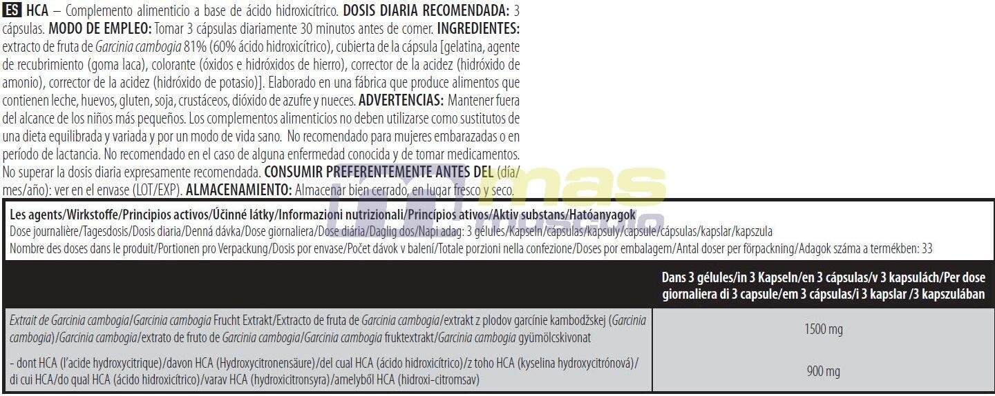 Hca - 100 caps de Biotech USA 5/5