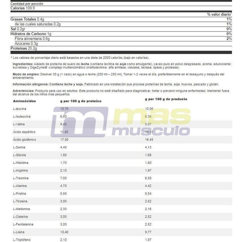 Proteína de suero Life Pro Isolate Zero 1kg