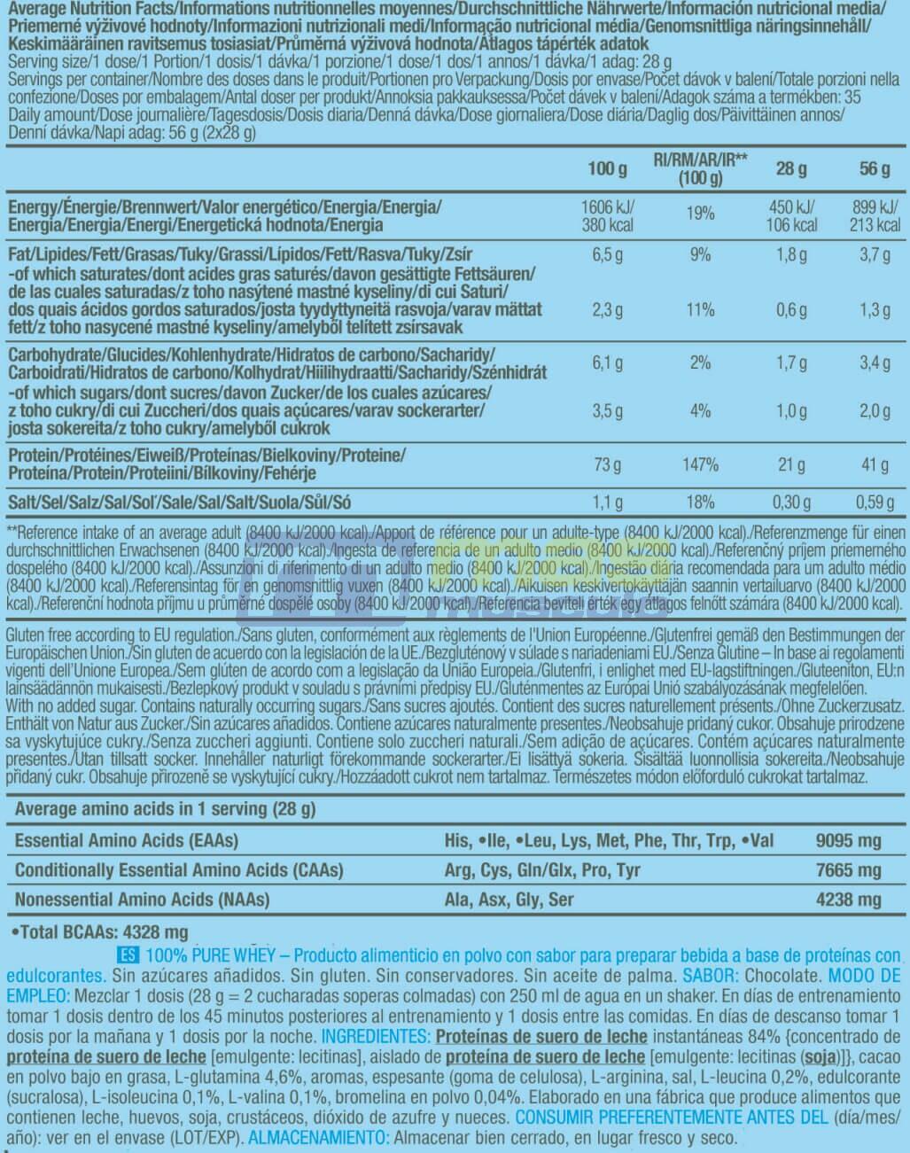 Concentrato di siero di latte - 100% Pure Whey - Cioccolato 5/5