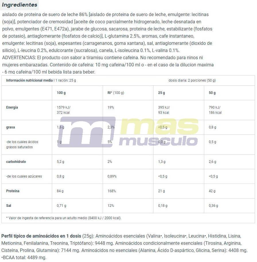 Wei-isolaat - Iso Whey Zero (500g) - Tiramisu 6/6