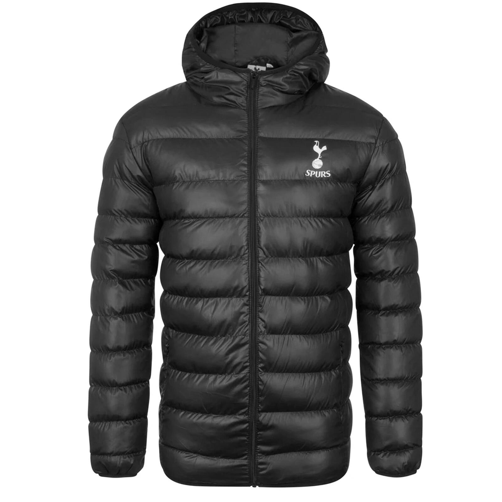 TOTTENHAM HOTSPUR Tottenham Hotspur Mens Jacket Hooded Winter Quilted OFFICIAL Football Gift