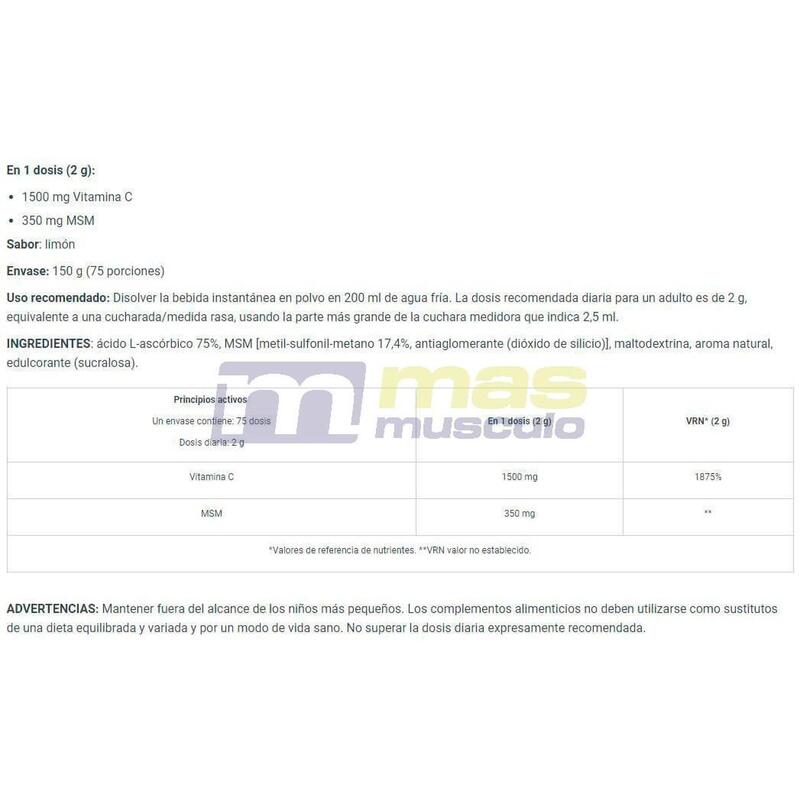 BioTechUSA MSM + Vitamina C 1500 150 gr