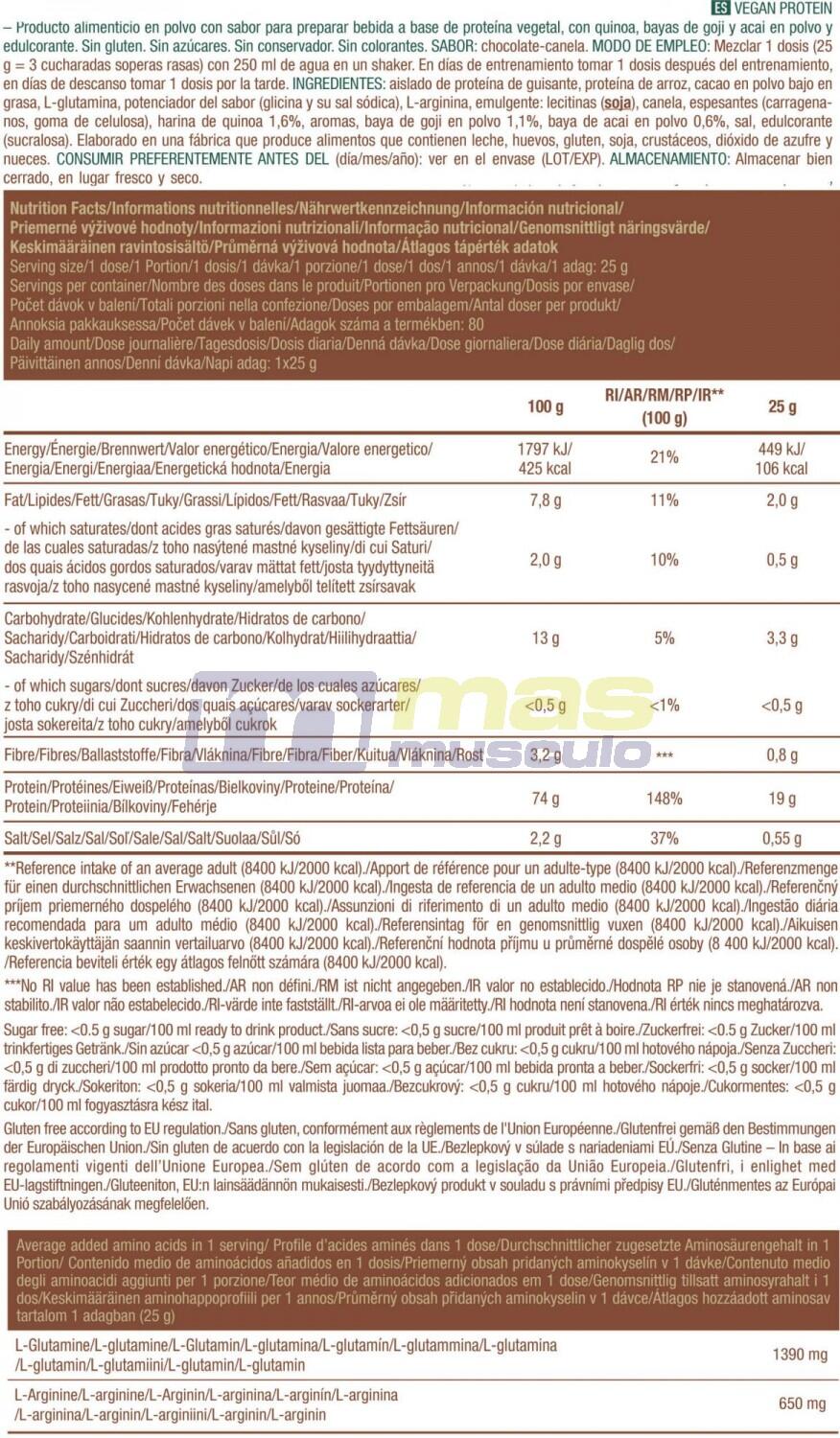 Erwteneiwit - Vegan Protein (2000g) - Chocolate Cinnamon 4/4