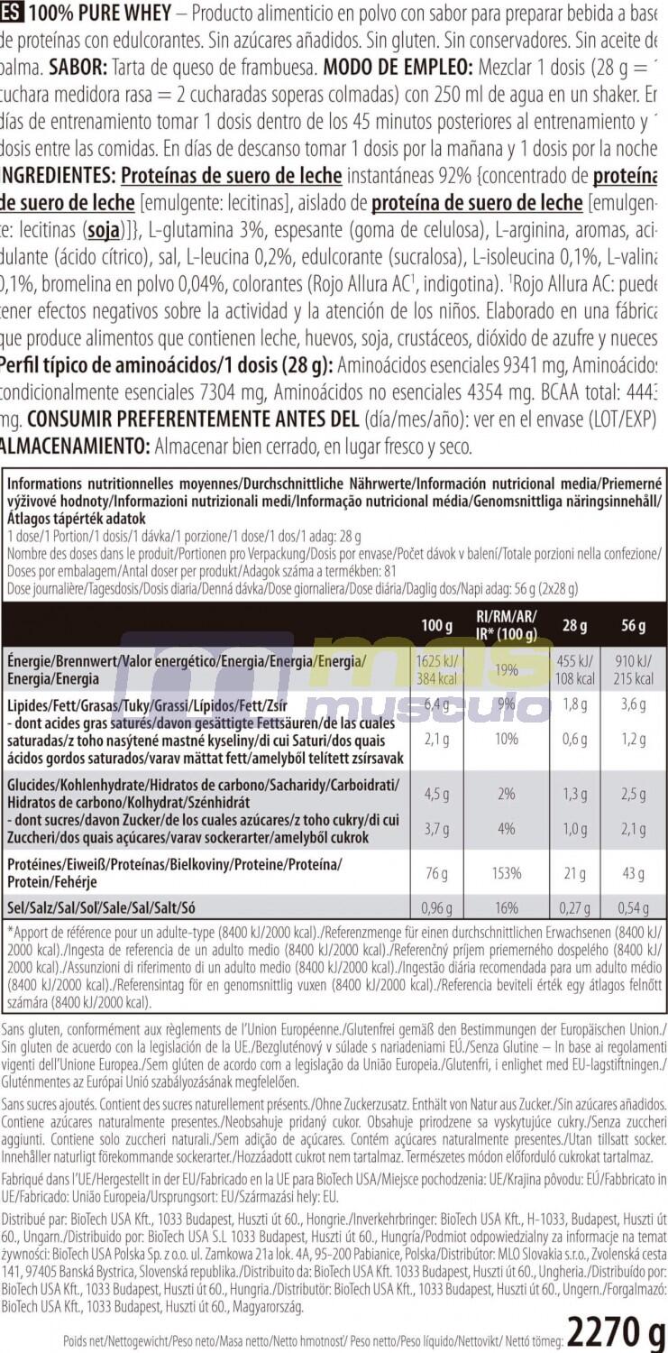 Whey concentrée - 100% Pure Whey - Gâteau au Fromage à la Framboise 5/5