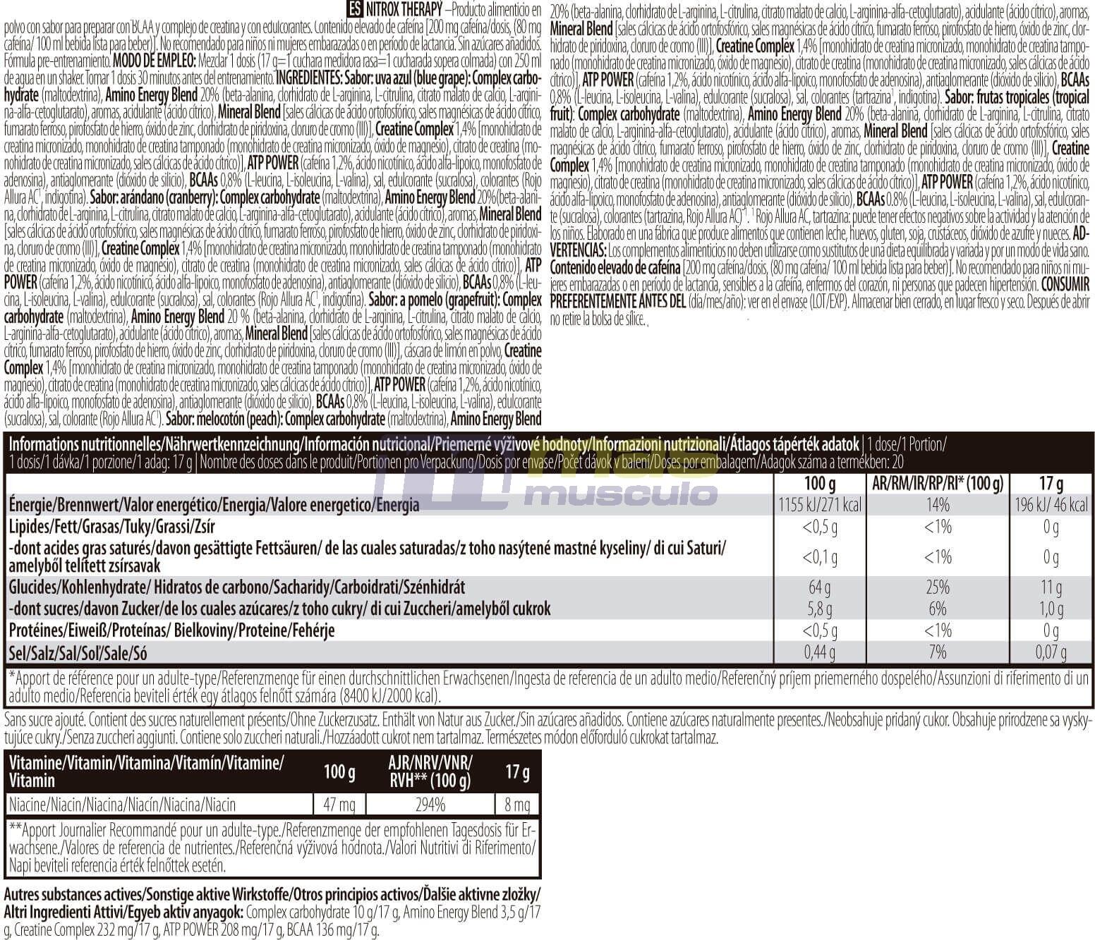Nitrox Therapy - 340g Arándano Biotech USA 4/4