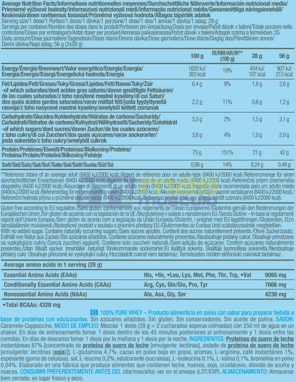 Proteína Whey - 100% Miel Pura (1kg) - Capuchino Con Caramelo 5/5