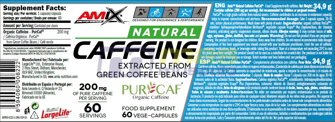 Amix Performance Natural Caffeine 60 caps 4/4