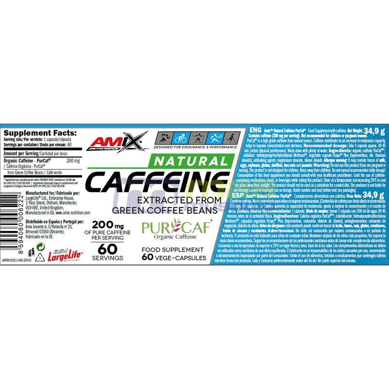 Amix Performance Natural Caffeine 60 caps