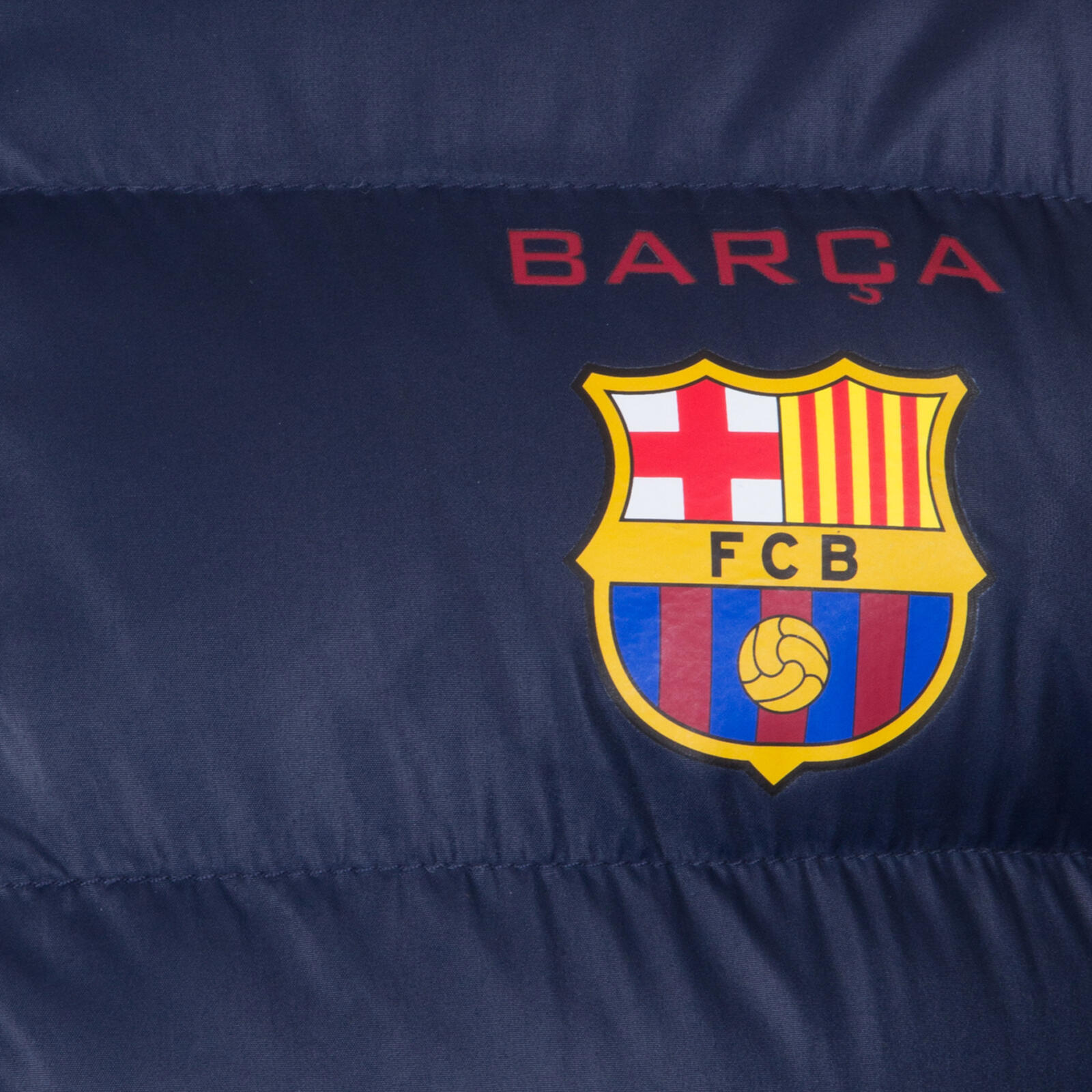 FC Barcelona Mens Jacket Hooded Winter Quilted OFFICIAL Football Gift 2/7