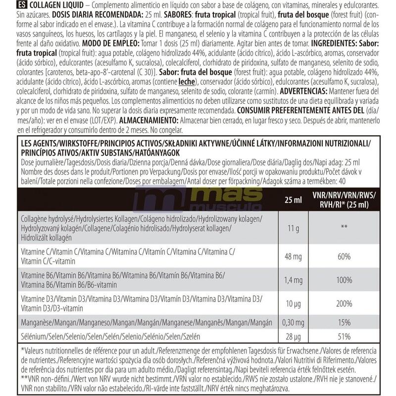 Colágeno Líquido - 1L Tropical de Biotech USA