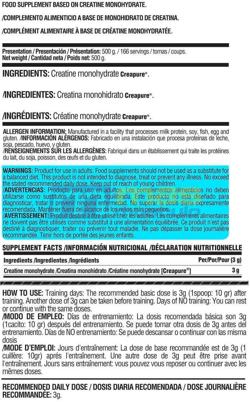 Creatina Life Pro Creatine Creapure 500g 2/2