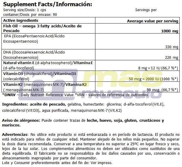 Omega3 forte + 90 - softgels de Amix Nutrition 3/3