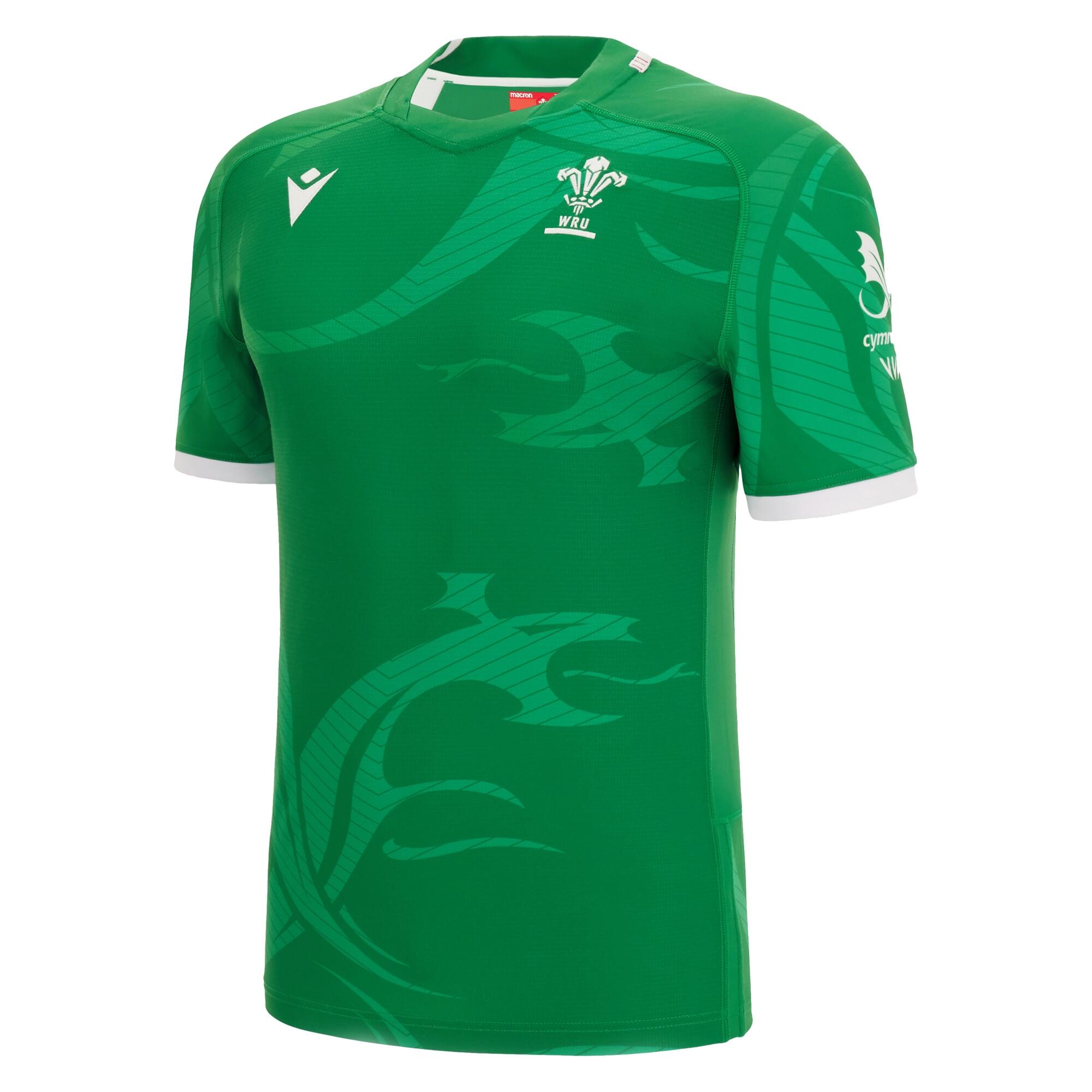 MACRON Wales WRU M22/23 AWAY PRO Rugby Shirt Commonwealth GAMES SLIM FIT