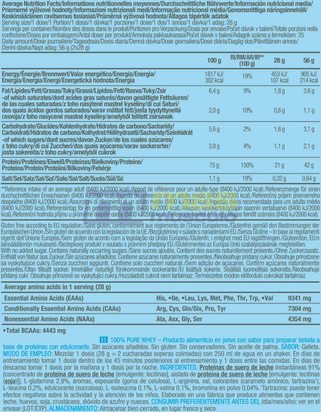 Proteína de soro de leite | 100% PURE WHEY (1kg) | Biscoito 4/4