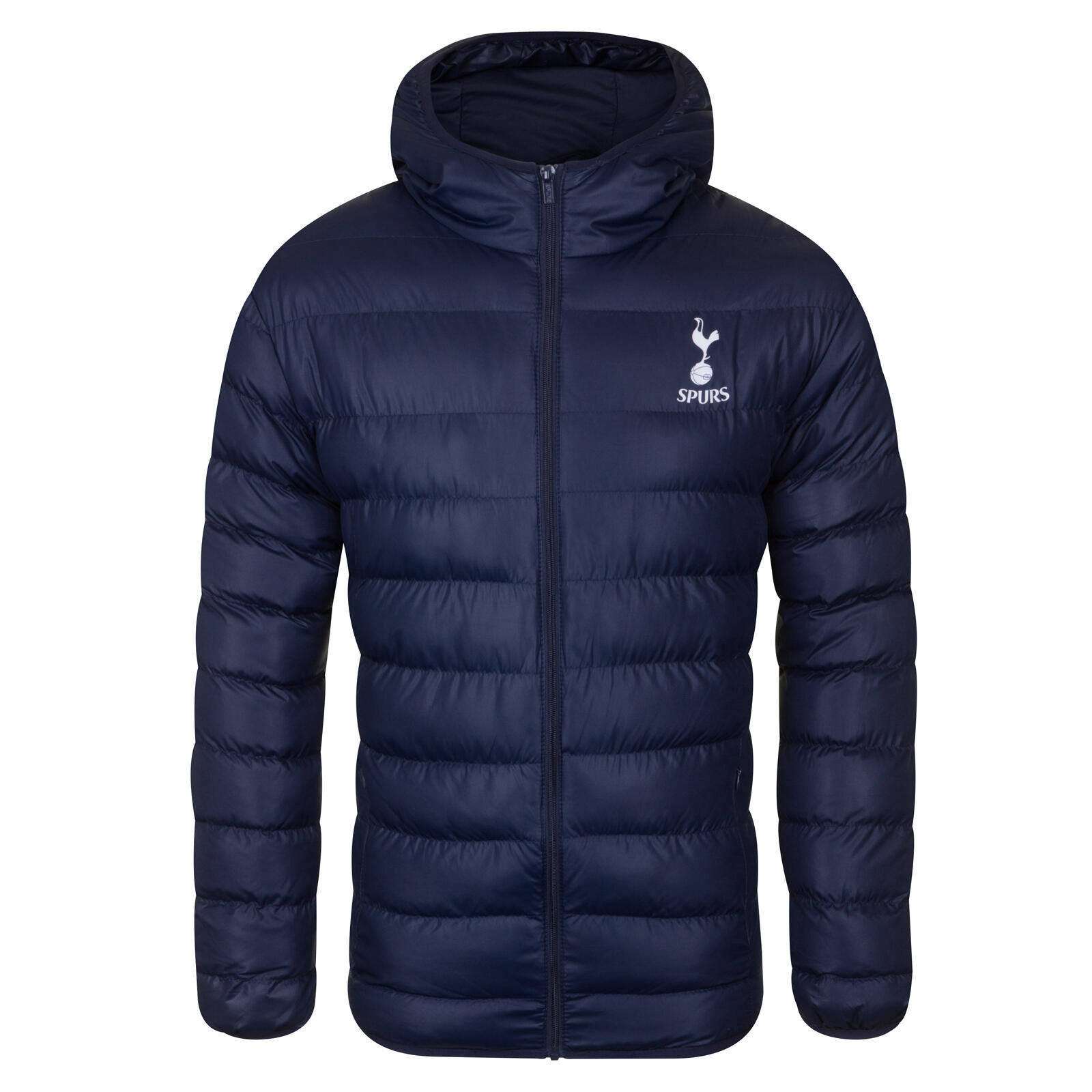 TOTTENHAM HOTSPUR Tottenham Hotspur Mens Jacket Hooded Winter Quilted OFFICIAL Football Gift