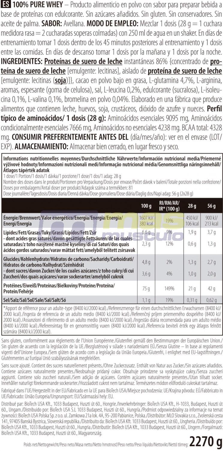 BioTechUSA 100% Pure Whey 2270 gr 6/6